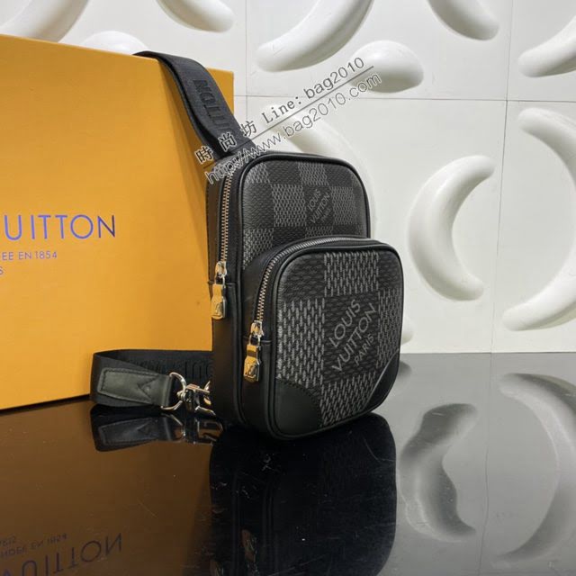 LOUIS VUITTON專櫃新款包包 路易威登Amazone單肩包 LV棋盤男士胸包腰包斜挎包 N50012  ydh4122